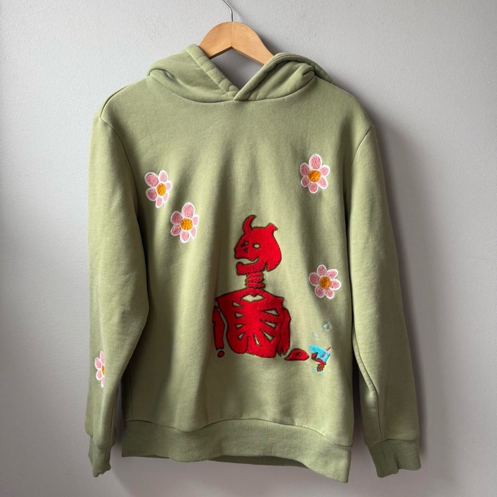 Green Abstract by Jules Skeleton Hoodie 🔥
